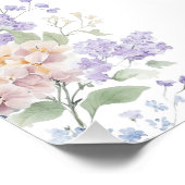 春ワイルドフラワーフォト80誕生日ウェルカムサイン ポスター (コーナー)