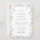 春ワイルドフラワーフレーム庭園の結婚式 招待状 (正面)