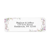 春ワイルドフラワーフローラ差出人住所 ラベル (正面)