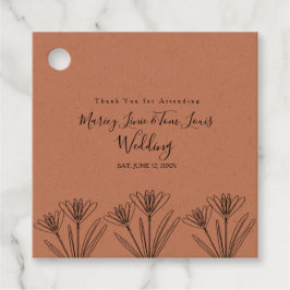 春ワイルドフラワーフローラ手描き紙クラフトF フェイバータグ