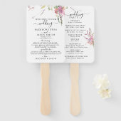 春ワイルドフラワーフローラ結婚式 プログラム ハンドファン (正面&裏面)