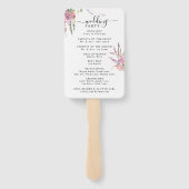 春ワイルドフラワーフローラ結婚式 プログラム ハンドファン (裏面)