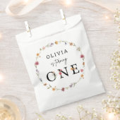 春ワイルドフラワーフローラ1st誕生日パーティー フェイバーバッグ (クリップ留めされた状態)