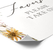 春ワイルドフラワーベイビーシャワーの好意サイン ポスター (角)