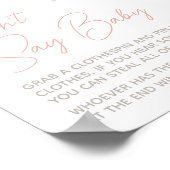 春ワイルドフラワーベイビーシャワー言わないベビー ポスター (角)