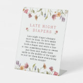 春ワイルドフラワーベビーゲームレイトナイトおむつサイン 台座サイン (正面)