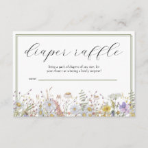 春ワイルドフラワーベビーシャワーおむつラッフル