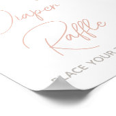 春ワイルドフラワーベビーシャワーおむつラッフル ポスター (角)