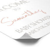 春ワイルドフラワーベビーシャワーウェルカム ポスター (角)