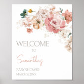 春ワイルドフラワーベビーシャワーウェルカム ポスター (正面)