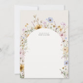 春ワイルドフラワーベビーシャワーサンキューカード サンキューカード (正面)