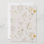 春ワイルドフラワーベビーシャワー招待状カード 招待状 (裏面)