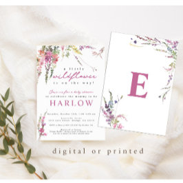 春ワイルドフラワーベビーシャワー招待状 案内状