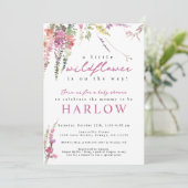 春ワイルドフラワーベビーシャワー招待状 案内状 (スタンド正面)