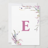 春ワイルドフラワーベビーシャワー招待状 案内状 (裏面)