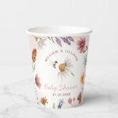 春ワイルドフラワーベビーシャワー紙カップ 紙コップ (裏面)