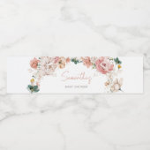 春ワイルドフラワーベビーシャワー ペットボトルラベル (シングルラベル)