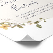 春ワイルドフラワーホワイトこのキャンドル結婚は ポスター (角)