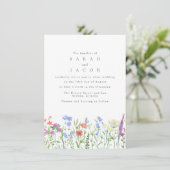 春ワイルドフラワーボホーガーデンQRコード結婚ズ 招待状 (スタンド正面)