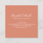 春ワイルドフラワーポピーパーソナライズされたフローラ スクエア名刺 (裏面)