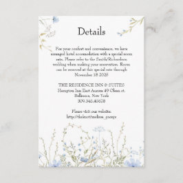 春ワイルドフラワーメドウほこりっぽいブルー詳細カード エンクロージャーカード