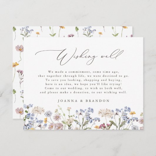 春ワイルドフラワーメドウガーデンボホウィングウェル エンクロージャーカード (正面/裏面)