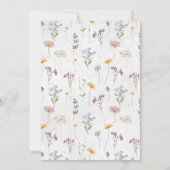 春ワイルドフラワーメドウガーデンヴィンテージウェディング 招待状 (裏面)