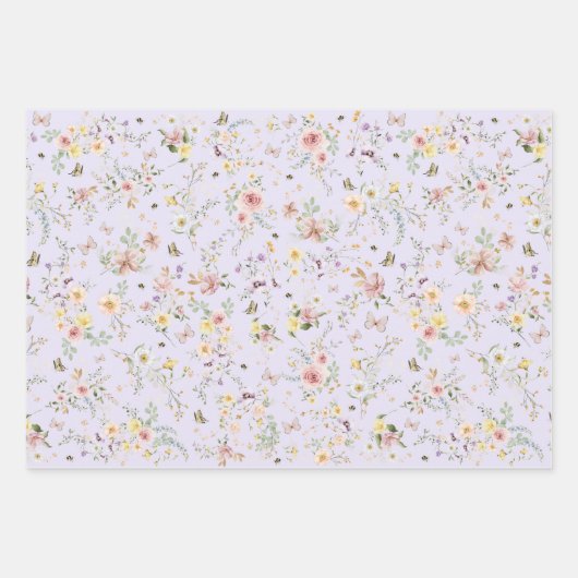 春ワイルドフラワーメドウフェアユタレフローラガーデン ラッピングペーパーシート (正面3)