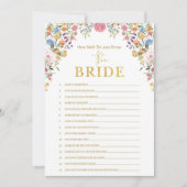 春ワイルドフラワーメドウブライダルシャワーゲームカード 招待状 (正面)