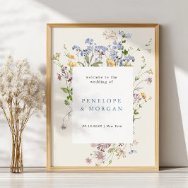 春ワイルドフラワーメドウ庭園の結婚式へようこそ ポスター