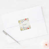 春ワイルドフラワーメドウ結婚ズ スクエアシール (封筒)