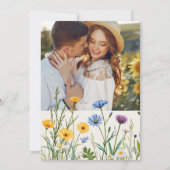 春ワイルドフラワーメドウ結婚写真 セーブザデート (裏面)