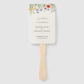 春ワイルドフラワーメドウ結婚式 プログラム ハンドファン (正面)