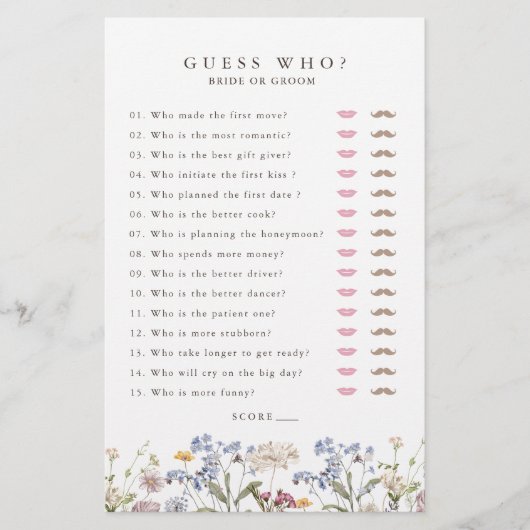 春ワイルドフラワーメドーガーデンブライダルシャワーゲーム (正面)