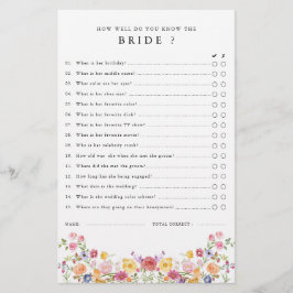 春ワイルドフラワーメドーガーデンブライダルシャワーゲーム