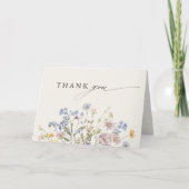 春ワイルドフラワーメドーガーデンブライダルシャワー サンキューカード (正面)