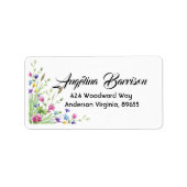 春ワイルドフラワー住所 シール/住所 シール (正面)