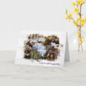 春ワイルドフラワー悔やみや弔慰 カード (黄色い花)