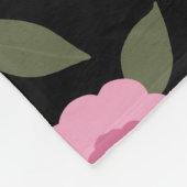 春ワイルドフラワー牧草花ガーデン緑 フリースブランケット (角)