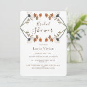春ワイルドフラワー素晴らしパッテンブライダルシャワー 招待状 (スタンド正面)