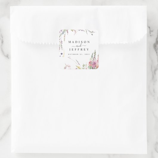 春ワイルドフラワー結婚フローラ スクエアシール (バッグ)