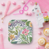 春ワイルドフラワー花模様 | フラワーフィールド ペーパープレート (パーティー)