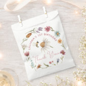 春ワイルドフラワー誕生日ありがとう フェイバーバッグ (クリップ留めされた状態)
