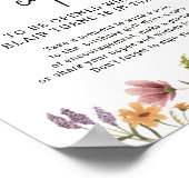 春ワイルドフラワー誕生日タイムカプセル標識 ポスター (角)