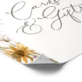 春ワイルドフラワー赤ちゃんシャワーカードとプレゼント ポスター (角)