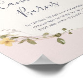 春ワイルドフラワー赤面このキャンドル結婚は ポスター (角)