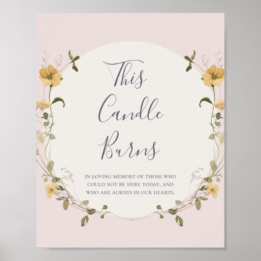 春ワイルドフラワー赤面このキャンドル結婚は ポスター (正面)