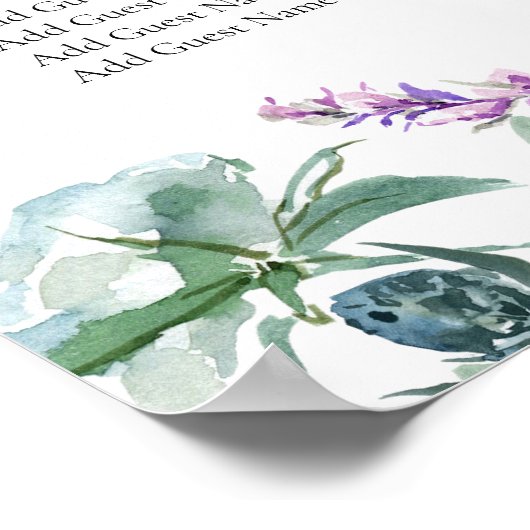 春ワイルドフラワー16テー結婚ブルの座席表 ポスター (角)