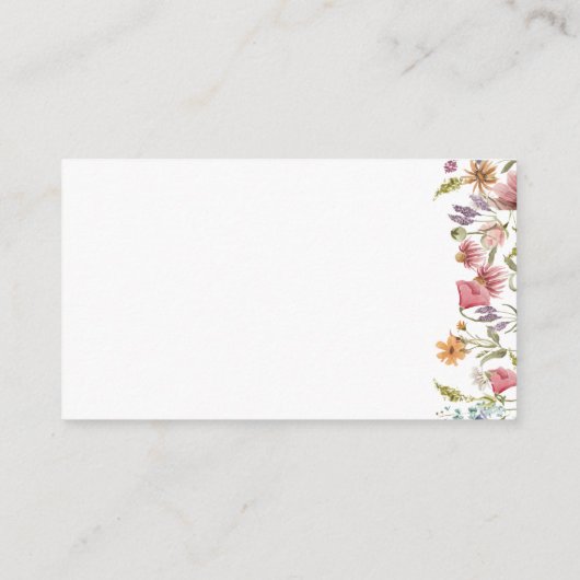 春ワイルドフラワーQRコー結婚ドの詳細 エンクロージャーカード (裏面)