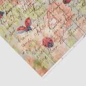 春ヴィンテージバラとLadyBugデコページ 薄葉紙 (詳細)